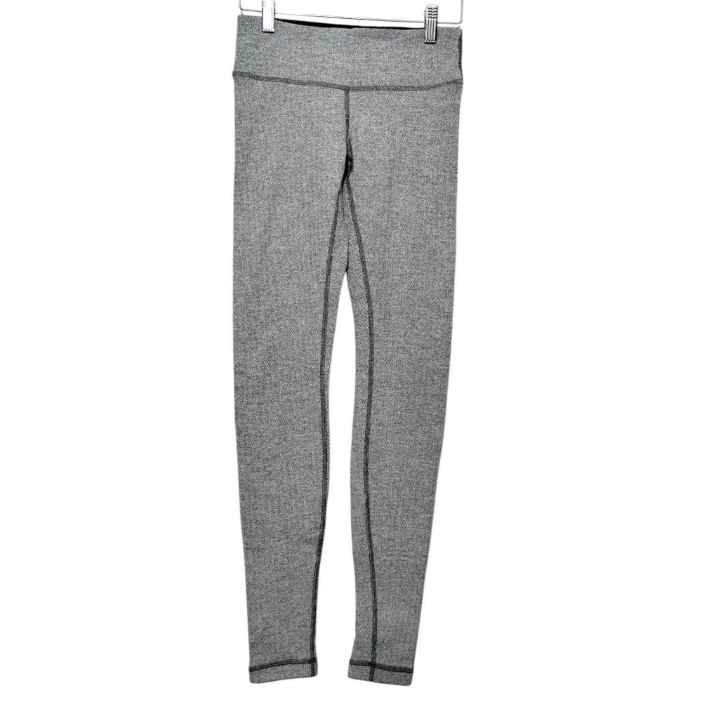 Lululemon Women's 4‎ Wunder Under Leggings Athletic Yoga Herringbone Workout